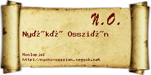 Nyókó Osszián névjegykártya